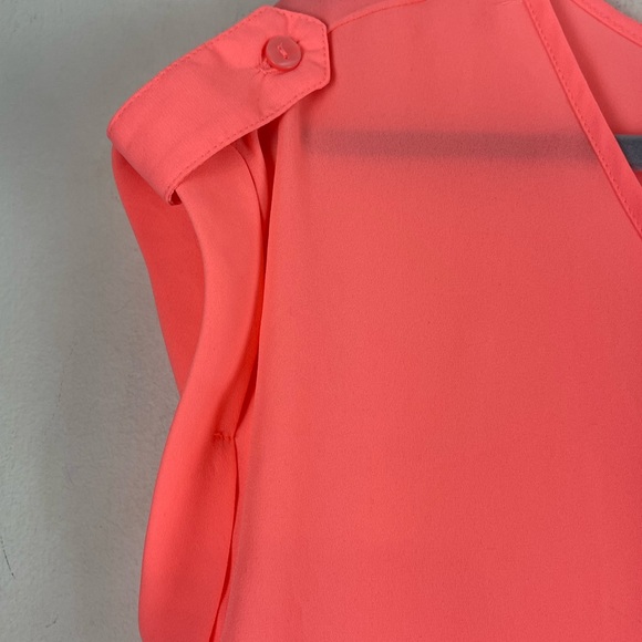 Pink Rose Sleeveless Tank Neon Salmon Color Size M - Picture 5 of 7